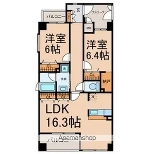 ジュネス城町【1階】の間取り