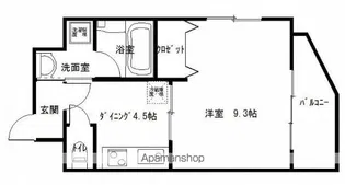 グランカーサ三篠【902号室号室】の間取り