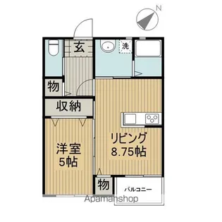 ティーレグノ羽犬塚【B102号室】の間取り