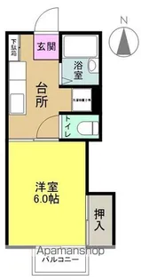 PEACEFUL【201号室】の間取り