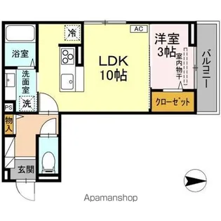 JーROOM妃 VII番館 屋代駅前【3階】の間取り