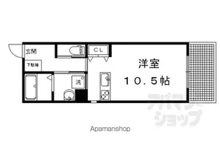 エバーブロッサム下鴨【205号室】の間取り