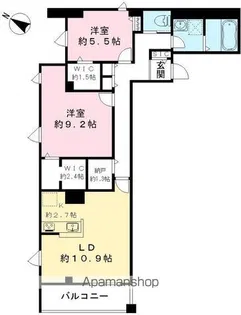ノーブル バレンヌ【206号室号室】の間取り