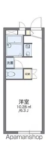 レオパレスLINE【105号室】の間取り