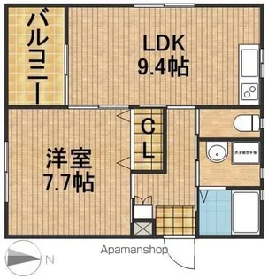 ハーヴェストⅥ【2階】の間取り