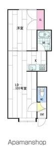 エルムの森参番館【3階】の間取り