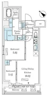 LUMICITY月島(ルミシティ月島)【6階】の間取り