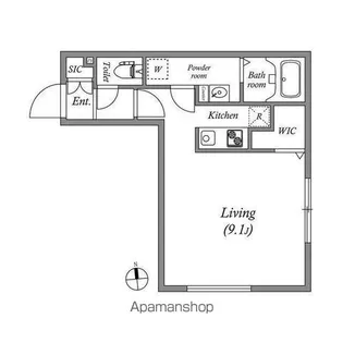 BRANCHE鷺ノ宮【*203号室】の間取り