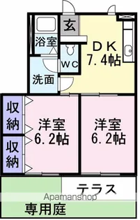 グリーンガーデンハイツ【1階】の間取り