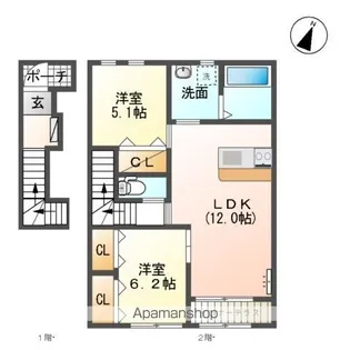 アイビス【2階】の間取り