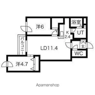 プリマヴェーラ白石【403号室】の間取り