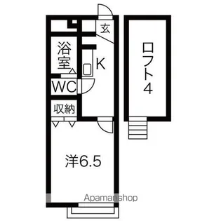 グリーンシティ香流【2階】の間取り