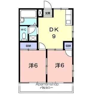ドミール東仙台【2階】の間取り