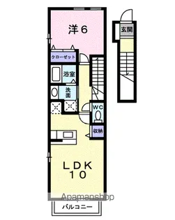 アズールつくば B【2階】の間取り