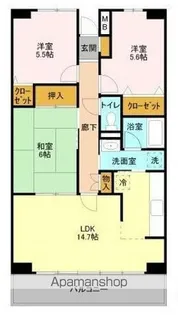 ルーチェ緑が丘 B【2階】の間取り
