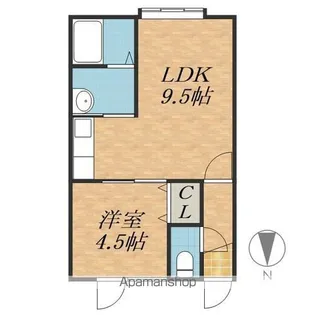 1LDKの間取り画像