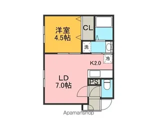 SIESTA【102号室】の間取り