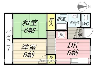 ジーライズ北田園【2階】の間取り