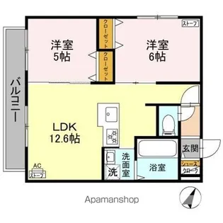 ブリエ・アサヒ【3階】の間取り