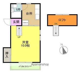 ヒロハイツ北目【203号室】の間取り