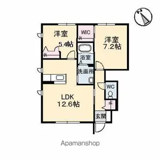 Sha Maisоn水呑Ⅱ【1階】の間取り