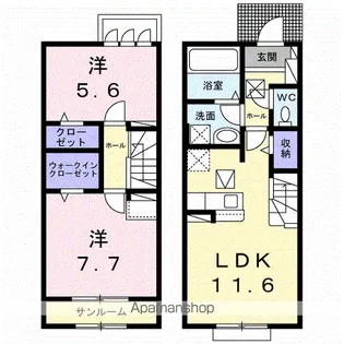 K.Z WILL J【1階】の間取り
