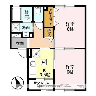 パルムドール01【1階】の間取り