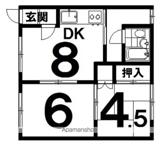 カムイ【202号室】の間取り