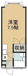 人見マンション【208号室】の間取り