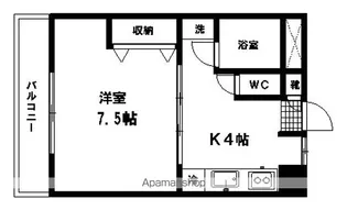 キャッスル新坂第一【106号室】の間取り
