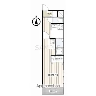 クリスタル西山【3階】の間取り