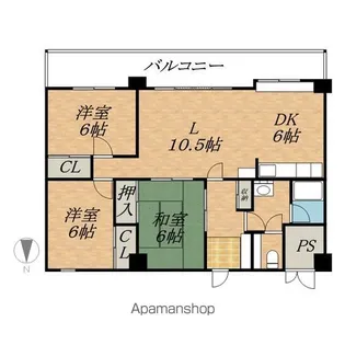 帯広マンション第2【5階】の間取り