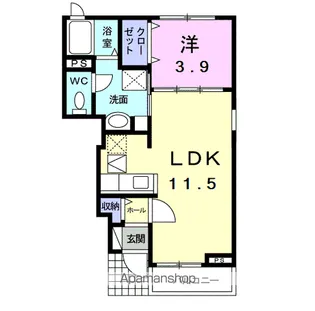 シェン デュ グランペール【1階】の間取り