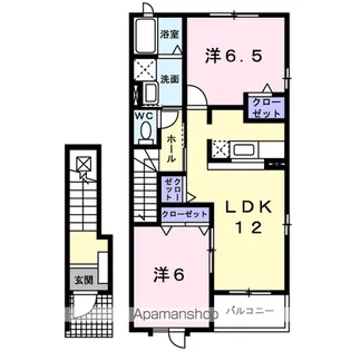 プロディジューヴィラ B【2階】の間取り