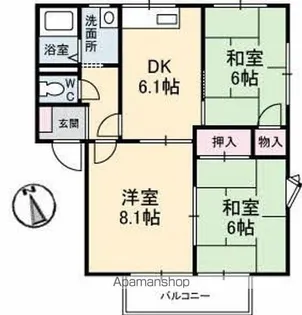マナハイツ B棟【1階】の間取り