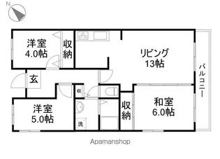 グランシャリオ草津【1階】の間取り
