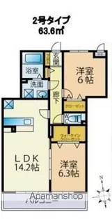 シヅティアⅡ【1階】の間取り