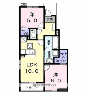 ウイングKⅦ【1階】の間取り