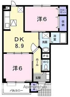 メゾン・エスポワール Ⅱ【1階】の間取り