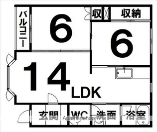 WING19【102号室】の間取り