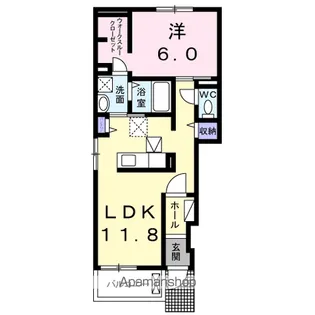 ポワール・メゾン T2【1階】の間取り