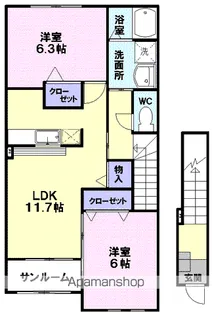 グレースタカディアンⅡ【2階】の間取り