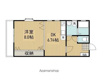 ベルハイツ 三【101号室】の間取り