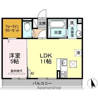 ソシアメゾン坂元【1階】の間取り