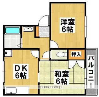 ハミングハイツ3号館【202号室】の間取り