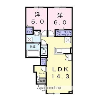 ポラール【1階】の間取り