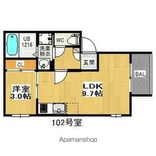REGALEST荒江【1階】の間取り