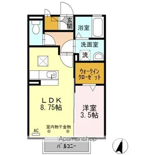 クレヴィア【1階】の間取り