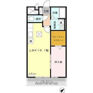 フラワータウン八木山【1階】の間取り