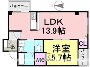 サンハイツ【4階】の間取り